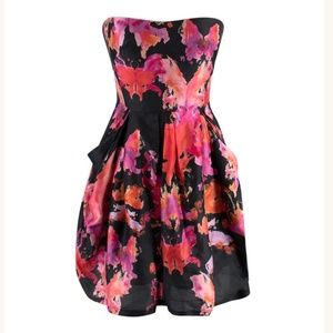 See by Chloe Floral Printed Strapless Mini Dress, Size 4